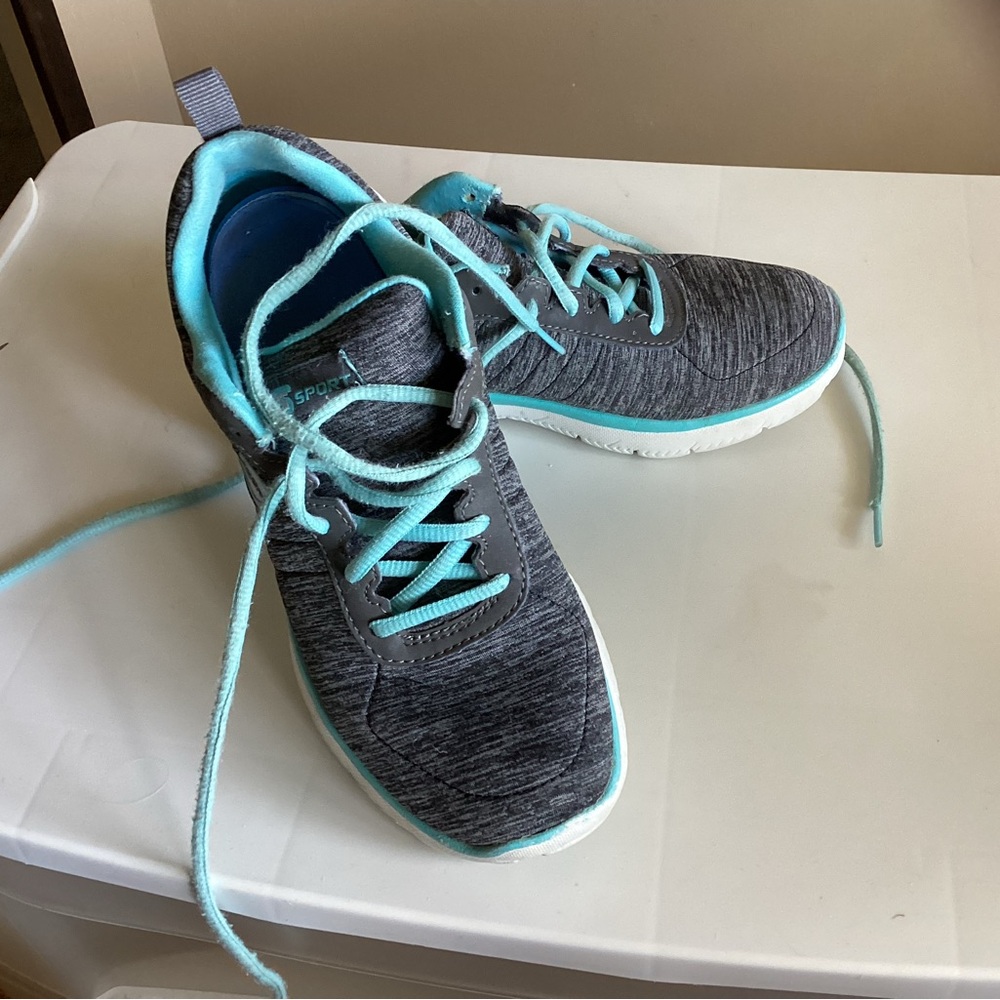 Sporto Sketchers Women's Gray and Blue Sneakers